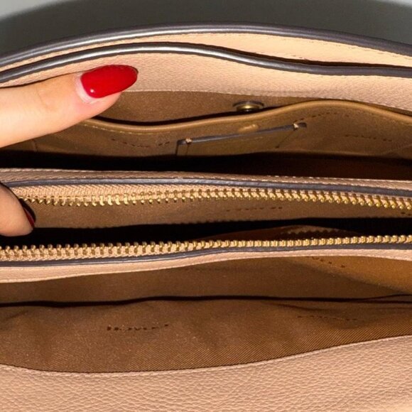 Coach Bryant Convertible Carryall Beachwood Leather Bag LIKE NEW - Picture 4 of 10